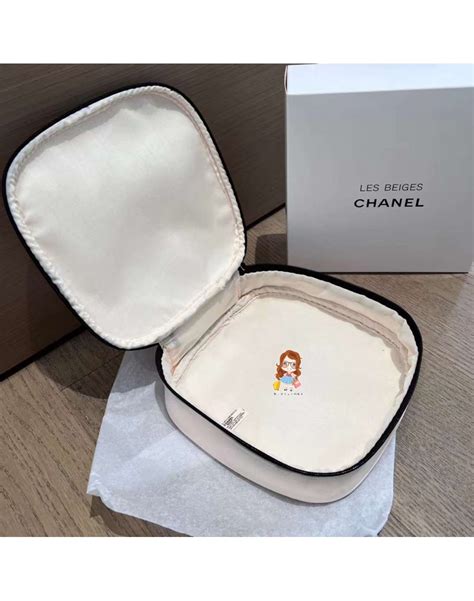 chanel cosmetic bag white|chanel cosmetic bag price.